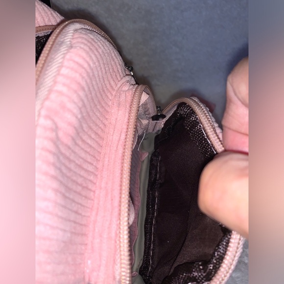 Pink Corduroy Sling Bag - Picture 4 of 5